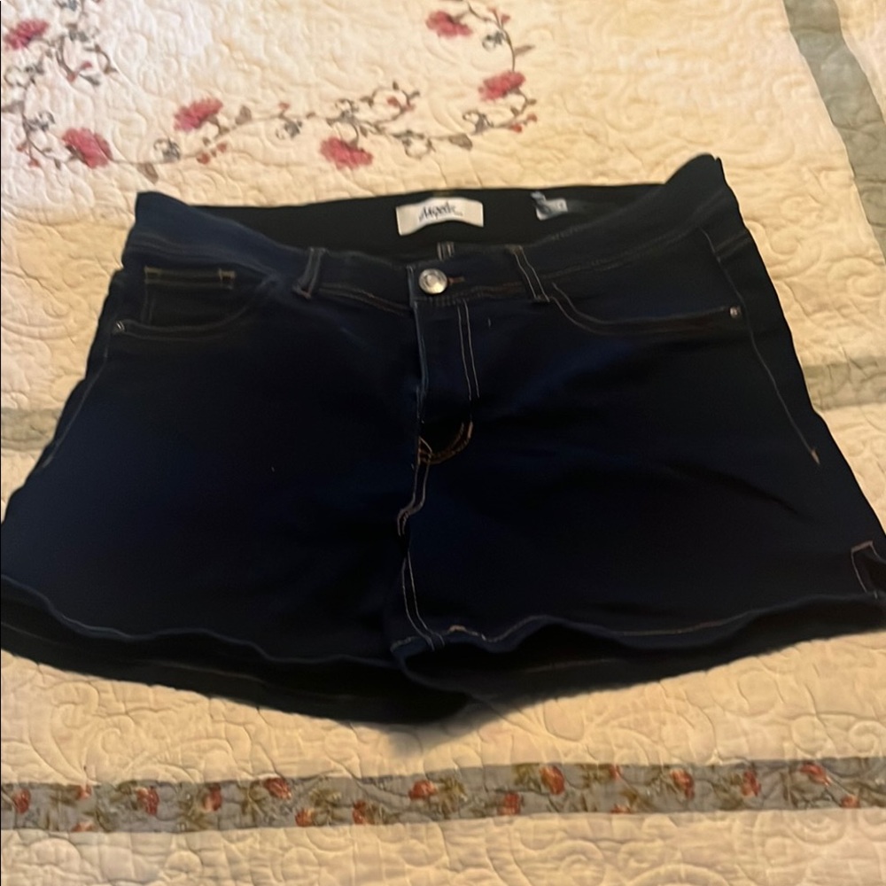 Angels Women's Dark Blue Jea. Shorts